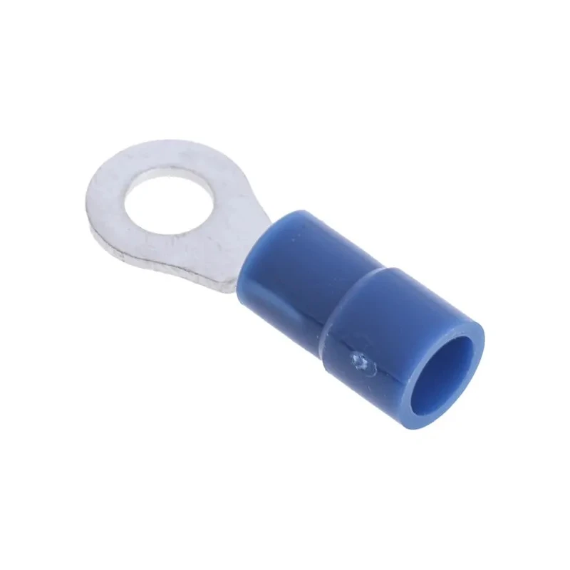RS PRO Vinyl Insulated Ring Terminal M4 Stud Size, Suitable for 16 AWG to 14 AWG Wire Size, Blue, Copper Contact 613-9508