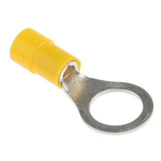 RS PRO Insulated Ring Terminal M10 Stud Size 12 AWG to 10 AWG Wire Size Yellow Vinyl E245391 613-9457