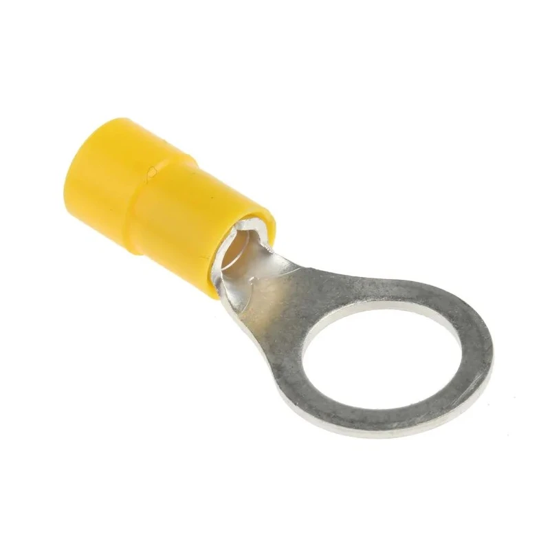 RS PRO Insulated Ring Terminal M10 Stud Size 12 AWG to 10 AWG Wire Size Yellow Vinyl E245391 613-9457