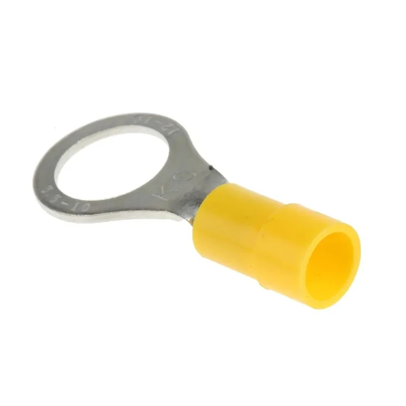 RS PRO Insulated Ring Terminal M10 Stud Size 12 AWG to 10 AWG Wire Size Yellow Vinyl E245391 613-9457