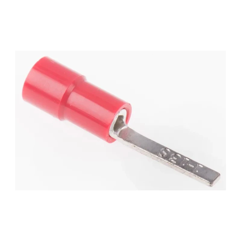 RS PRO Insulated Crimp Blade Terminal 13 mm Blade Length 22 AWG to 16 AWG Red 613-9700