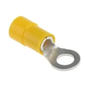 RS PRO Insulated Vinyl Ring Terminal M5 Stud Size 12 AWG to 10 AWG Yellow E245391 613-9659
