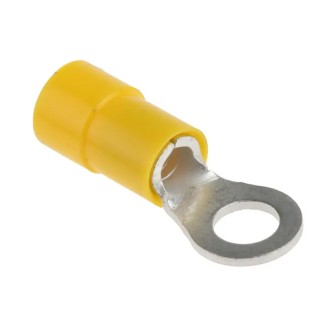 RS PRO Insulated Vinyl Ring Terminal M5 Stud Size 12 AWG to 10 AWG Yellow E245391 613-9659