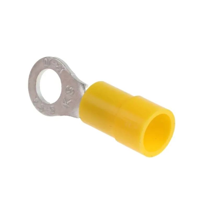 RS PRO Insulated Vinyl Ring Terminal M5 Stud Size 12 AWG to 10 AWG Yellow E245391 613-9659