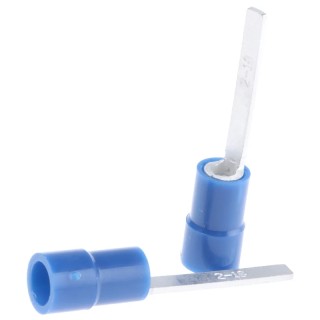 RS PRO Insulated Crimp Blade Terminal 18 mm Blade Length, 16 AWG to 14 AWG, Blue 613-9750