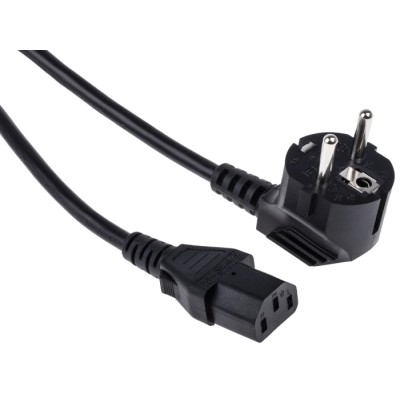 RS PRO Straight to CEE 7/7 Power Cord 10 m Black PVC Jacket 250V 10A Cable 615-1160
