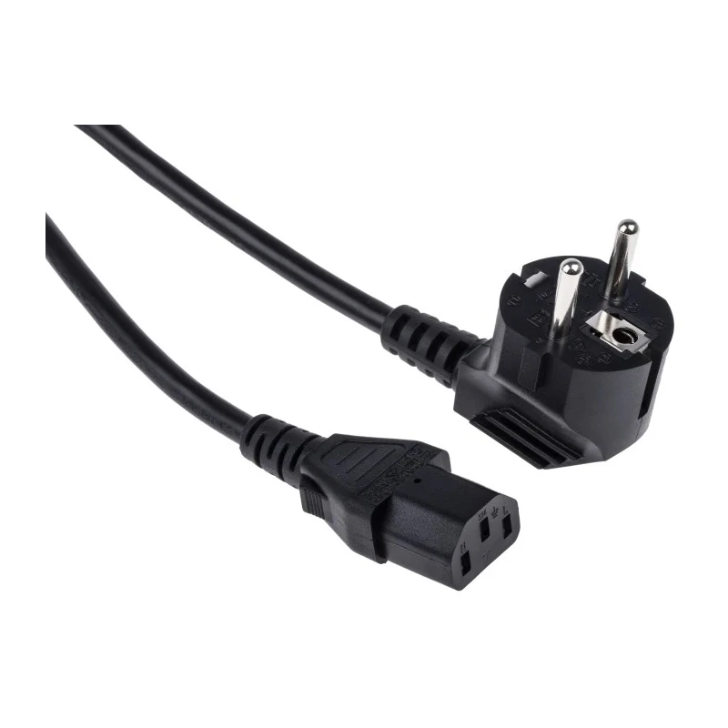 RS PRO Straight to CEE 7/7 Power Cord 10 m Black PVC Jacket 250V 10A Cable 615-1160