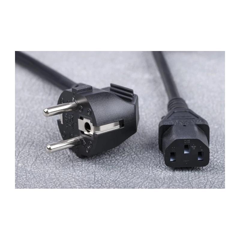 RS PRO Straight to CEE 7/7 Power Cord 10 m Black PVC Jacket 250V 10A Cable 615-1160
