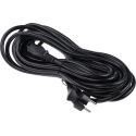 RS PRO Straight to CEE 7/7 Power Cord 10 m Black PVC Jacket 250V 10A Cable 615-1160