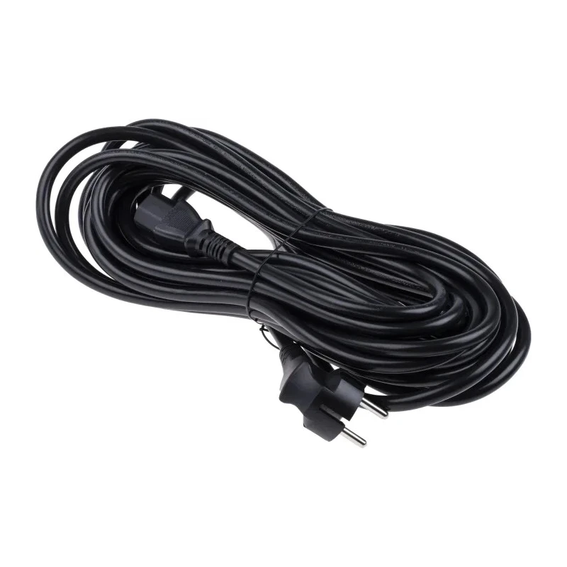 RS PRO Straight to CEE 7/7 Power Cord 10 m Black PVC Jacket 250V 10A Cable 615-1160