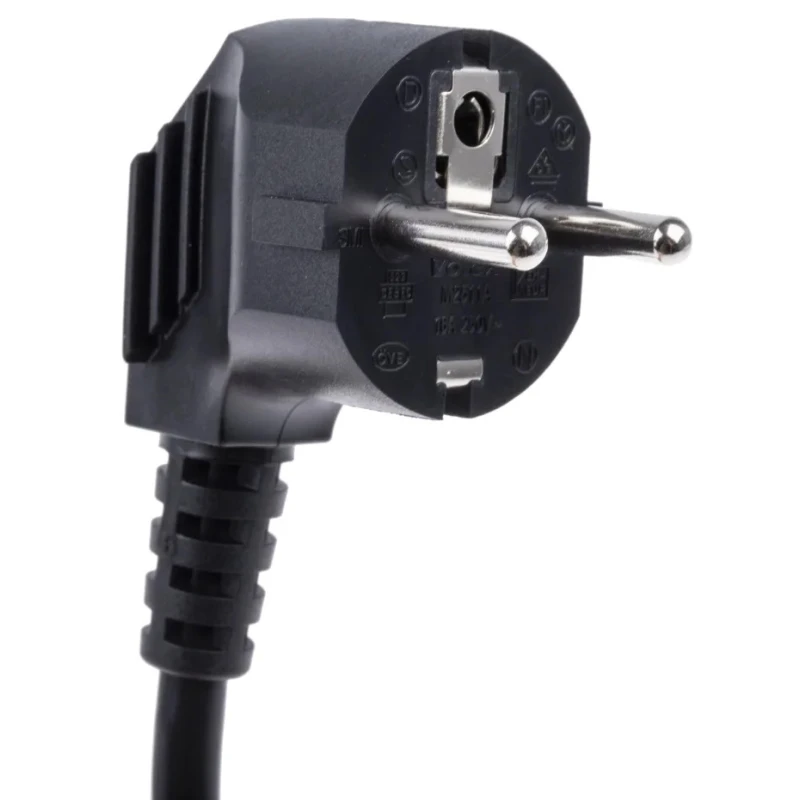 RS PRO Straight to CEE 7/7 Power Cord 10 m Black PVC Jacket 250V 10A Cable 615-1160