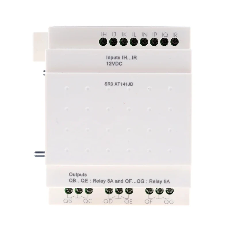 Schneider Electric Zelio Logic I/O Module, 8-Input Discrete Inputs, 6 Relay Outputs, 12V DC, 8A Output Current SR3XT141JD