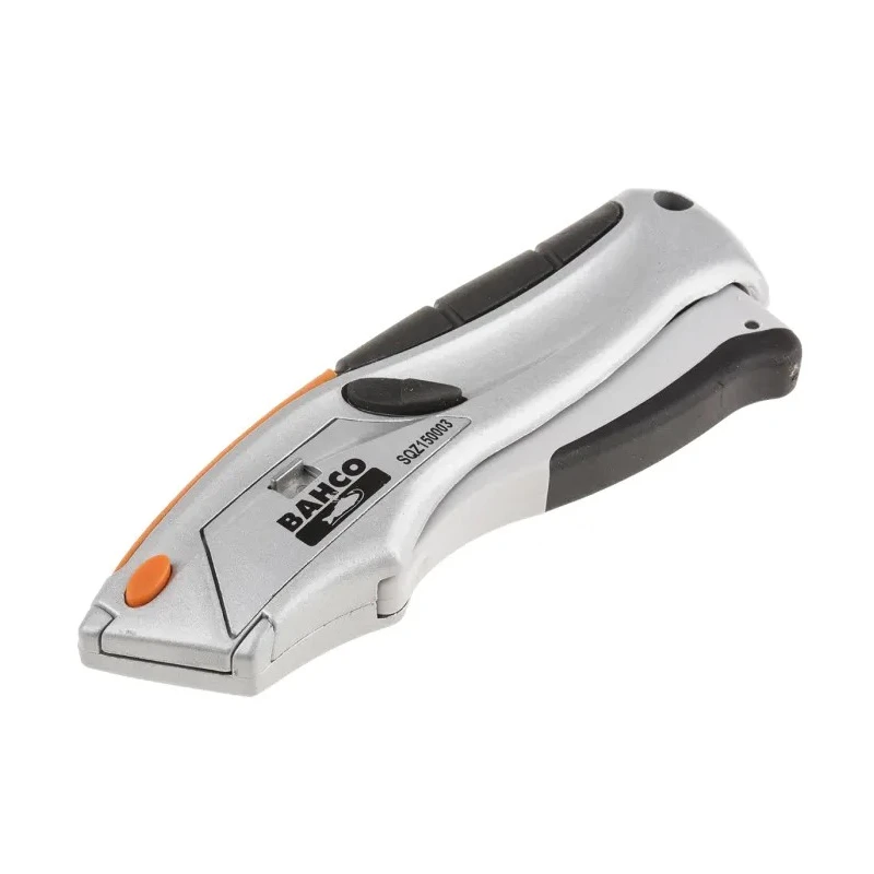 Bahco Safety Knife with Straight Quick Change Retractable Blade, 6 Blades SQZ150003