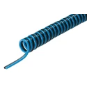 Festo Polyurethane Recoil Hose 8 mm OD, 5.7 mm ID, 1 m Length, Black and Blue, 60 °C Max Operating PUN-8X1,25-S-1-DUO-BS