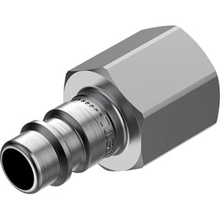 Festo Pneumatic Quick Connect Coupling 3/8 in Male G Thread, Nickel Plated Brass, NPHS-S6-M-G38F