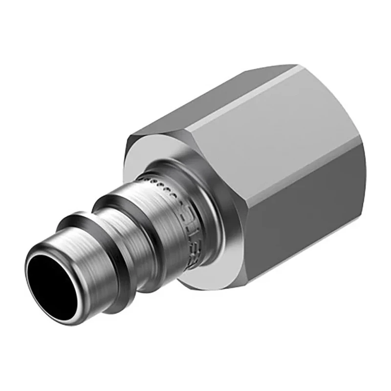 Festo Pneumatic Quick Connect Coupling 3/8 in Male G Thread, Nickel Plated Brass, NPHS-S6-M-G38F
