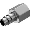 Festo Pneumatic Quick Connect Coupling 3/8 in Male G Thread, Nickel Plated Brass, NPHS-S6-M-G38F
