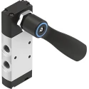 Festo Lever Pneumatic Manual Control Valve 5/2 Function, Aluminium Alloy Body, G 1/4 Port, 10 bar Pressure VHEF-HS-M52-M-G14