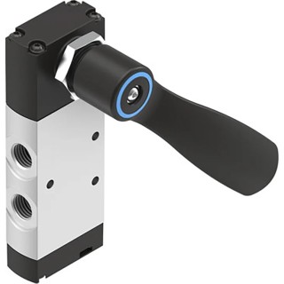 Festo Lever Pneumatic Manual Control Valve 5/2 Function, Aluminium Alloy Body, G 1/4 Port, 10 bar Pressure VHEF-HS-M52-M-G14