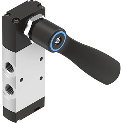 Festo Lever Pneumatic Manual Control Valve 5/2 Function, Aluminium Alloy Body, G 1/4 Port, 10 bar Pressure VHEF-HS-M52-M-G14