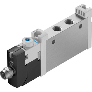 Festo Pneumatic Solenoid Valve 5/2 Way Monostable Aluminium Alloy Body 24V DC VUVG-L10-M52-RT-M7-1R8L