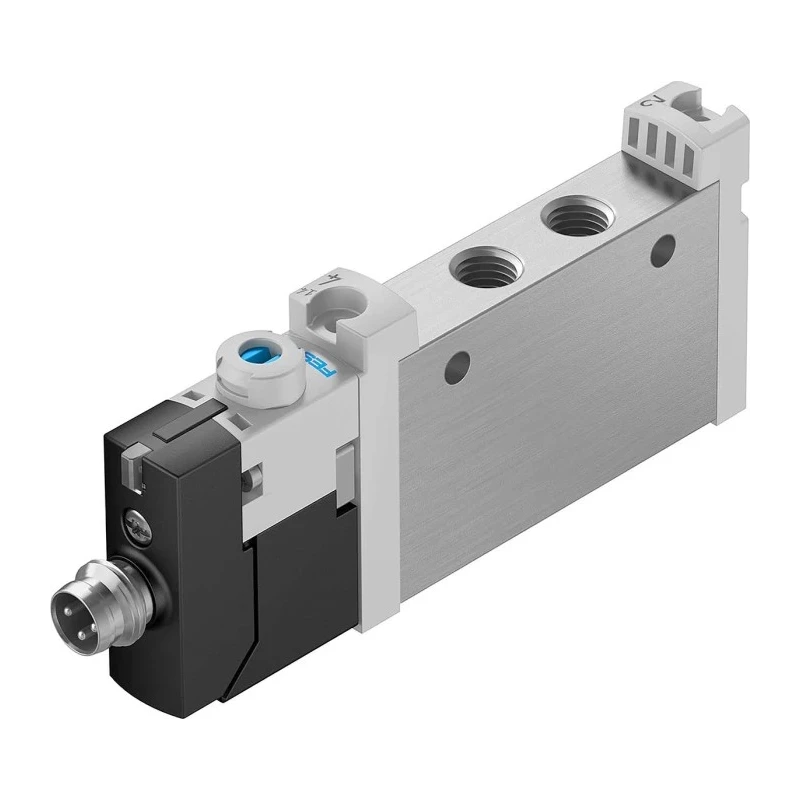 Festo Pneumatic Solenoid Valve 5/2 Way Monostable Aluminium Alloy Body 24V DC VUVG-L10-M52-RT-M7-1R8L