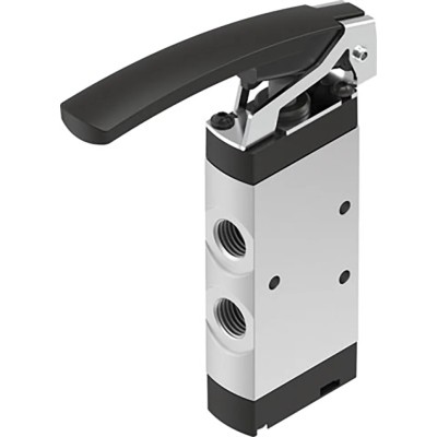 Festo Plunger Pneumatic Manual Control Valve, 5/2 Valve Function, G 1/4 Port Size, Aluminium Alloy Body, 10 VHEF-L-M52-E-G14