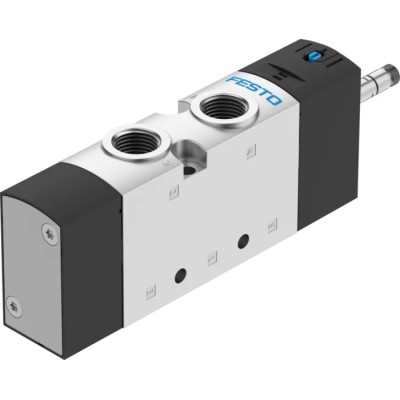 Festo Pneumatic Solenoid Valve 5/2 Electric G 3/8 in Die Cast Aluminium VUVS-L30-M52-MD-G38-F8