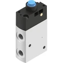Festo Pneumatic Manual Control Valve VMEF Series, Plunger Control, G 1/8 Port, 3/2 Way, 10 bar, Aluminium VMEF-STC-M32-M-G18