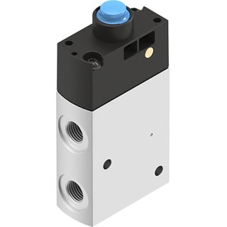 Festo Pneumatic Manual Control Valve VMEF Series, Plunger Control, G 1/8 Port, 3/2 Way, 10 bar, Aluminium VMEF-STC-M32-M-G18