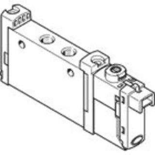 Festo 5/2 Solenoid Valve Metric Port M7 Aluminium Alloy Body 8 bar Operating Pressure VUVG-L10-M52-RT-M7-1H2L-W1
