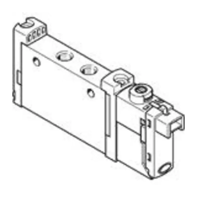 Festo 5/2 Solenoid Valve Metric Port M7 Aluminium Alloy Body 8 bar Operating Pressure VUVG-L10-M52-RT-M7-1H2L-W1
