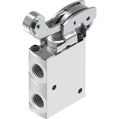 Festo Roller Lever Pneumatic Manual Control Valve Aluminium Alloy Body 3/2 Valve Function G 1/4 Port Size VMEF-RT-M32-M-G14