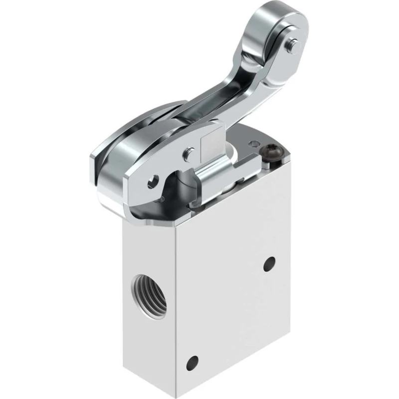 Festo Roller Lever Pneumatic Manual Control Valve Aluminium Alloy Body 3/2 Valve Function G 1/4 Port Size VMEF-RT-M32-M-G14