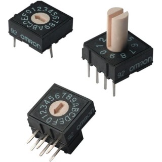Omron Rotary Shaft Through Hole Rotary Coded DIP Switch A6R-162RS CHN