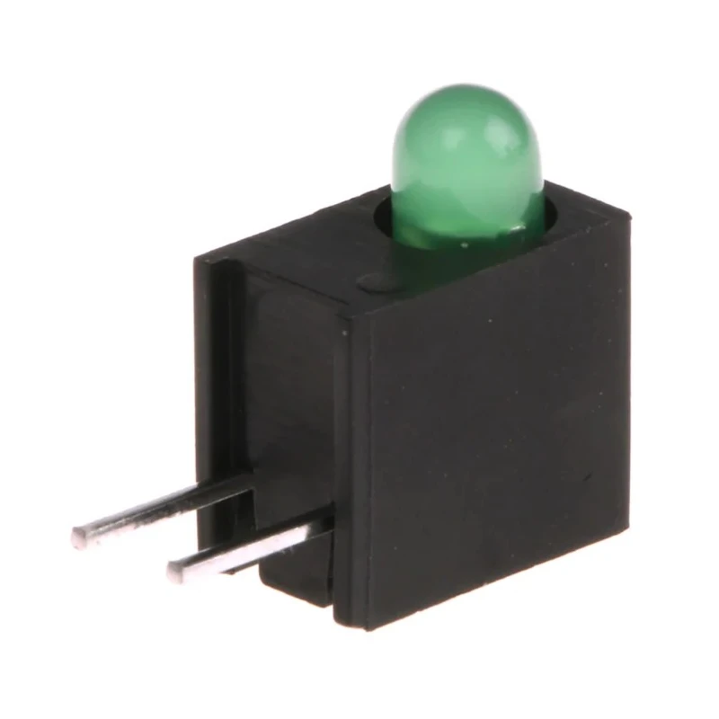 Kingbright Green Right Angle PCB LED Indicator 3 mm (T-1) 2.5 V 30mA Luminous Intensity 20mcd L-710A8EW/1GD