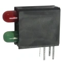 Kingbright Green, Red Right Angle PCB LED Indicator 3 mm (T-1), 2 LEDs 2.5 V Multicolour L-710A8GE/1I1GD-RV