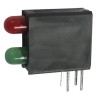 Kingbright Green, Red Right Angle PCB LED Indicator 3 mm (T-1), 2 LEDs 2.5 V Multicolour L-710A8GE/1I1GD-RV