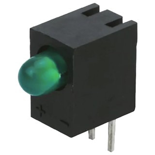 Kingbright Green Right Angle PCB LED Indicator 3 mm (T-1), 1 LED, 2.5 V L-93A8EWP/1GD/TG-0L
