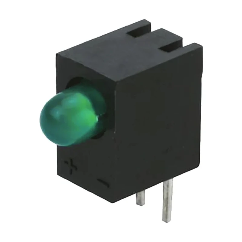 Kingbright Green Right Angle PCB LED Indicator 3 mm (T-1), 1 LED, 2.5 V L-93A8EWP/1GD/TG-0L