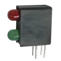 Kingbright Red, Green Right Angle PCB LED Indicator 3 mm (T-1), 2 LEDs 2.5 V L-710A8MD/1I1GD