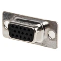 ITT Cannon Panel Mount D-Sub Connector Female 15 Way Straight 2.29 mm Pitch Steel Housing Solder Termination ZDEA-15S