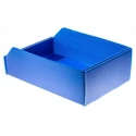 RS PRO Polypropylene Storage Bin 300 mm x 200 mm x 100 mm Blue 617-3205