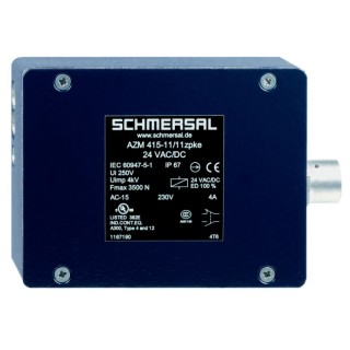 Schmersal Solenoid Interlock Switch Power to Unlock 24V AC/DC 10W Metal Housing IP67 AZM 415 AZM415-11/11 ZPKE 24VAC/DC-M20