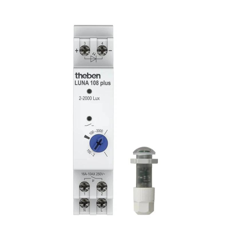 Theben Timer Light Switch LUNA 108 plus EL 230V AC