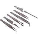 RS PRO Stainless Steel ESD Safe Tweezer Set 6 Pieces with PVC Pouch 618-8386