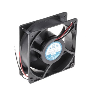 RS PRO OD1238 Series DC Ball Bearing Axial Fan 12V dc 6W 500mA 178.4 m³/h 120mm x 120mm x 38.5mm OD1238