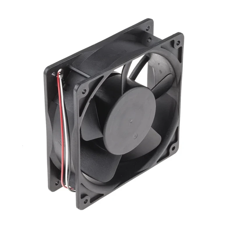 RS PRO OD1238 Series DC Ball Bearing Axial Fan 12V dc 6W 500mA 178.4 m³/h 120mm x 120mm x 38.5mm OD1238