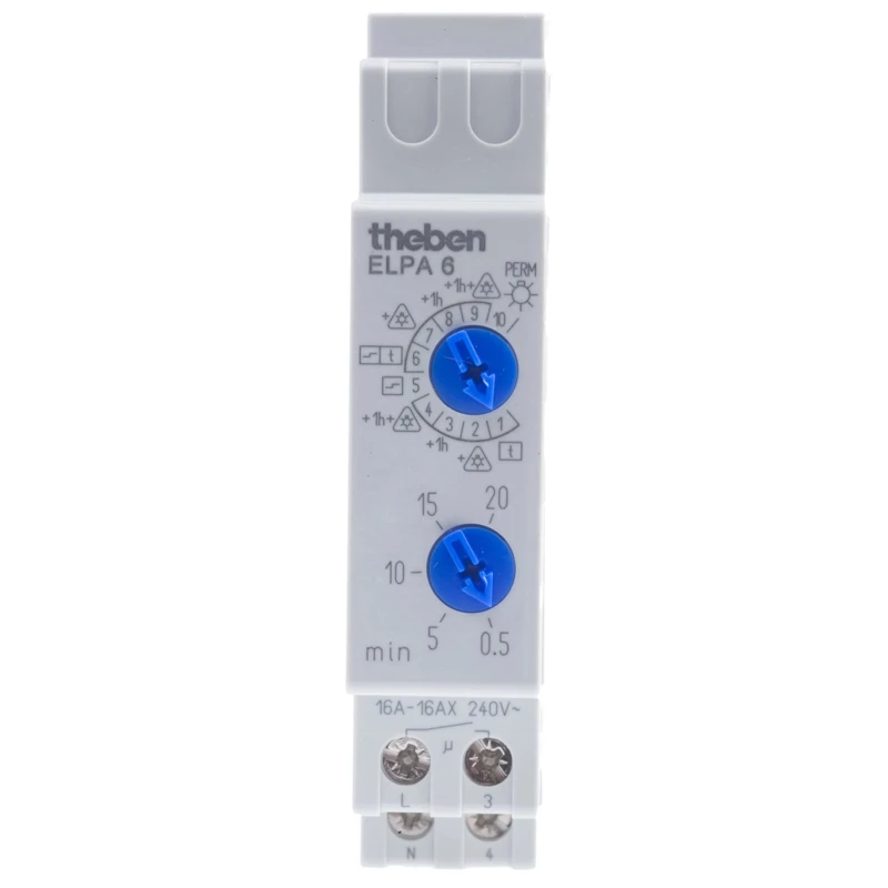 Theben Timer Light Switch 230V AC 1 Channel SPNO Contact ELPA 6 PLUS