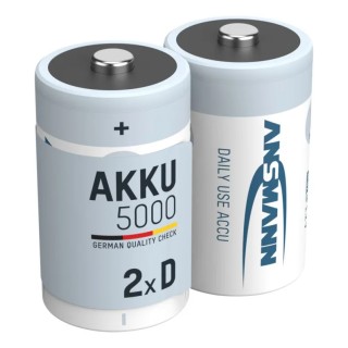 Ansmann NiMH Rechargeable D Battery 1.2V 5Ah 32.8mm Diameter IEC Standard Terminal 5030922